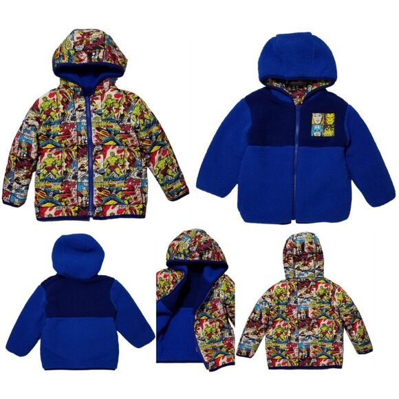 Marvel Avengers Reversible Puffer Jacket (2T) and 1 Pair of Sunglasses - NWT - Picture 14 of 15